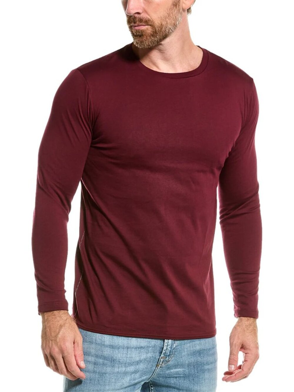 M.SINGER Maroon Tillman Crewneck T-Shirt